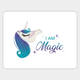 Radiant Unicorn: 'I am Magic' Artwork Magnet